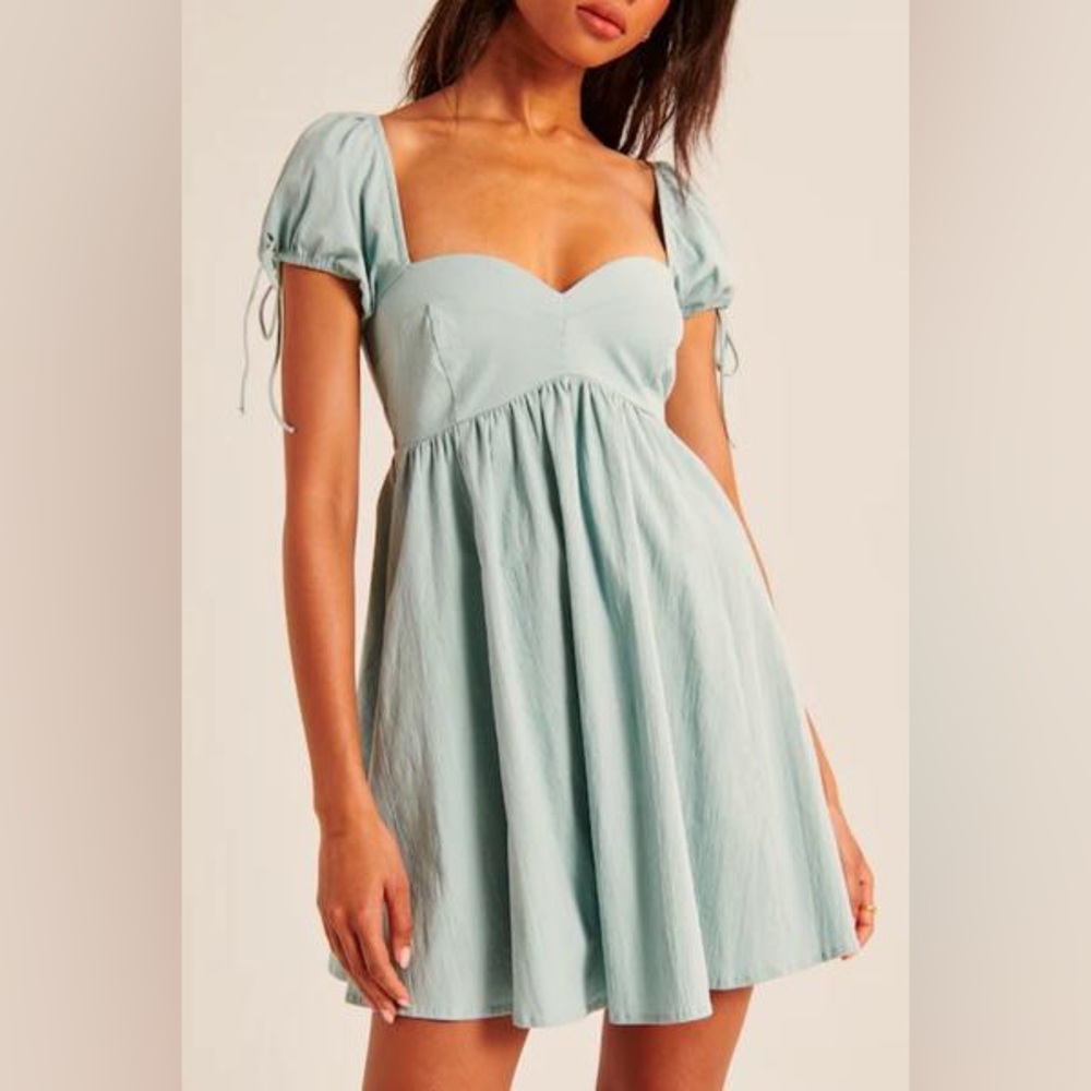 Babydoll blue mini dress
